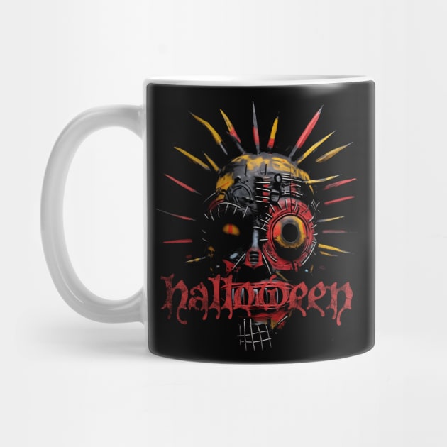 artistic killer creepy halloween mask on darkness by bulografik